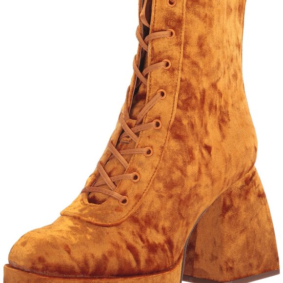 CIRCUS NY by Sam Edelman KIA Boots Womens SZ 5 M Ankle Bootie ORANGE Platform - Picture 3 of 10